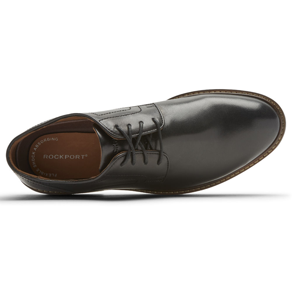 Rockport Mens Oxfords Black - Kenton Plain Toe - UK 356-OSQDXR